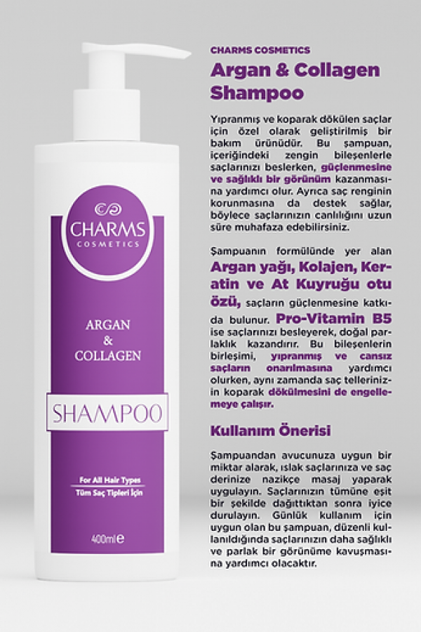 CHARMS COSMETICS Argan & Collagen Shampoo